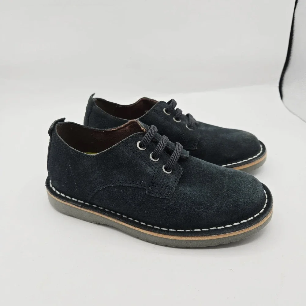 Florsheim Boys Navigator Dress Casual Plain Toe Jr.‎ Oxford 12 Navy Suede